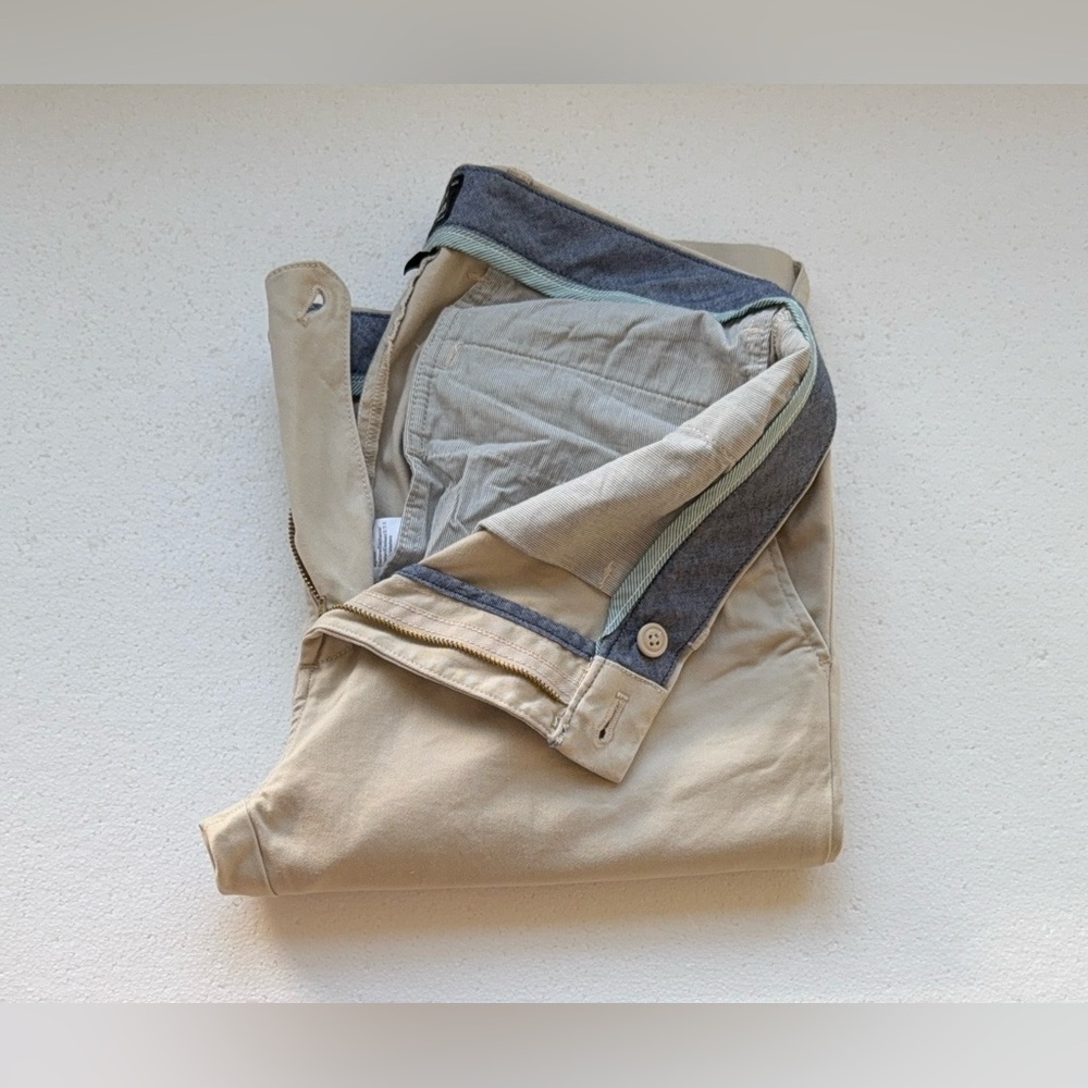 J CREW 250 FIT CHINO PANTS KHAKI 33x34